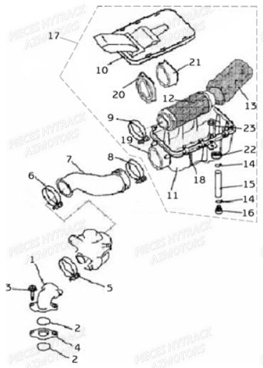 FILTRE_A_AIR HYTRACK Pièces Quad HY420 4x2 - 4x4