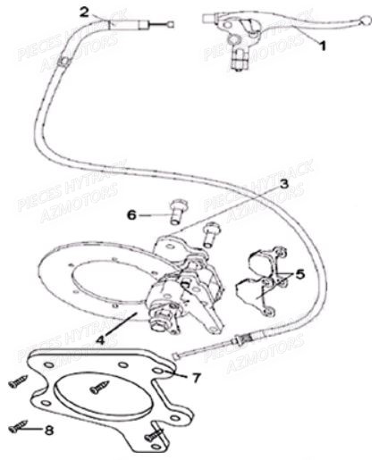 Frein De Parc AZMOTORS Pièces Quad HY420 4x2 / 4x4