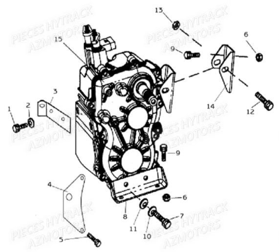 Support Boite De Vitesses AZMOTORS Pièces Quad HY420 4x2 / 4x4