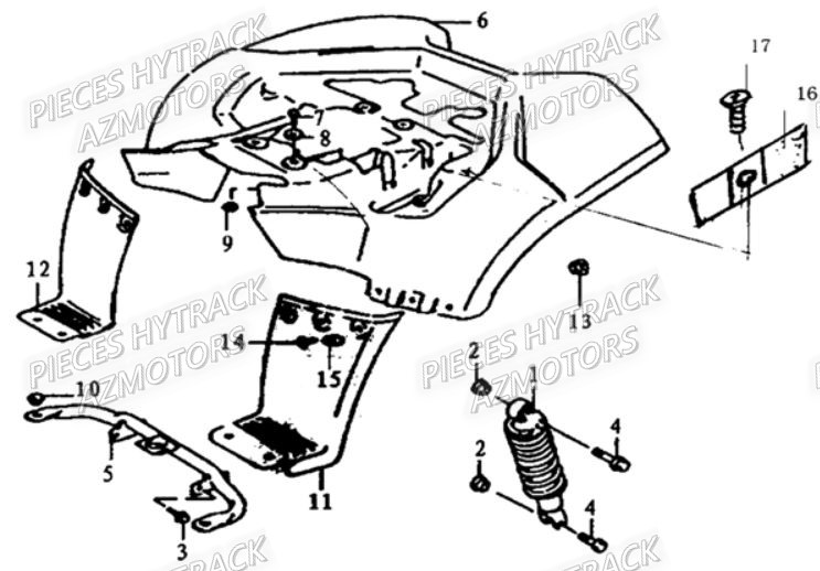 CARROSSERIE ARRIERE pour HY50-AV2006