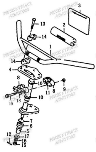 GUIDON HYTRACK Pieces HY 50 Avant-Juin-2006-piece-en-stock-origine-quad-hytrack-bougie-batterie-courroie-galets-carenage-ampoule-alternateur-alimentation-electrique-cable-de-freins-carburateur-carrosserie-avant-carrosserie-arriere-carter-moteur-droit-chassis-roue-plaquettes-de-frein-colonne-de-direction-culasse-cylindre-piston-embiellage-direction-avant-selle-echappement-filtre-a-air-marche-pied-poignees-suspension-variateur-transmission-kitchaine-enfant