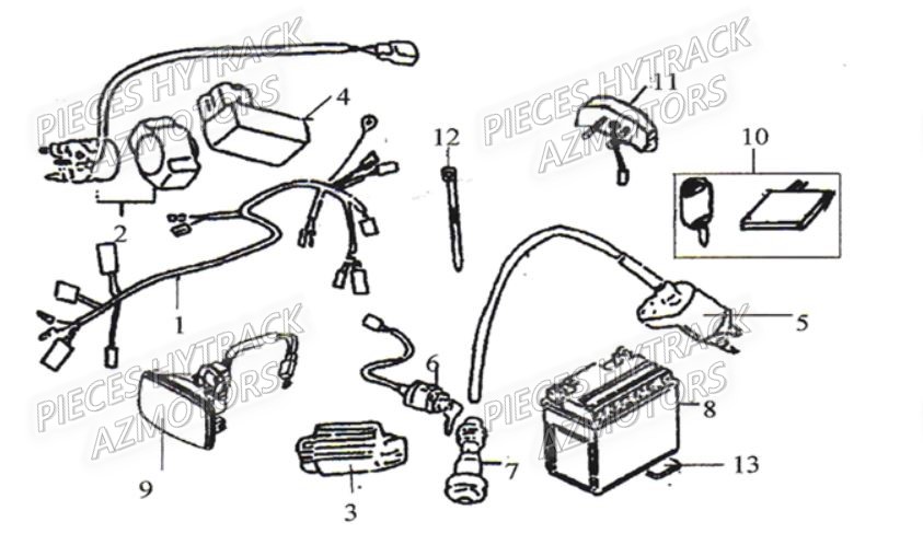 Alimentation Electrique HYTRACK Pieces Orgine Quad HY_50-SX-Girly