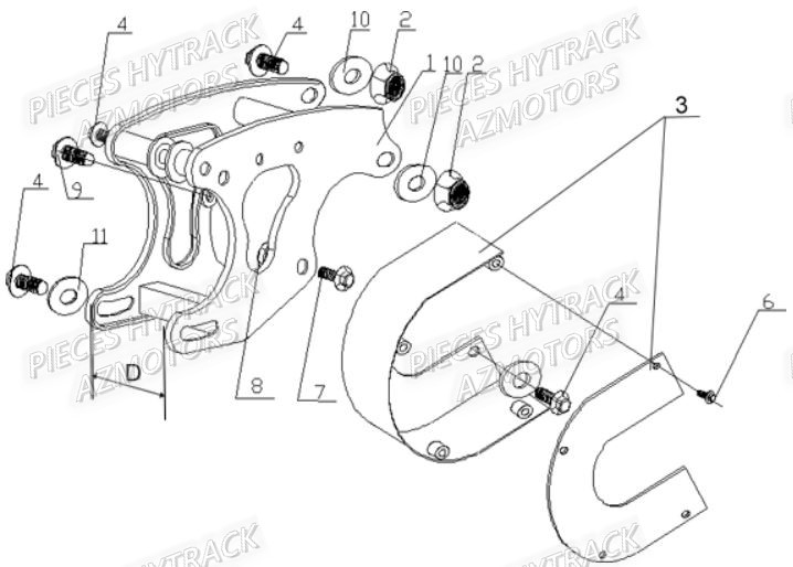 BRAS ARRIERE pour HY50-SX