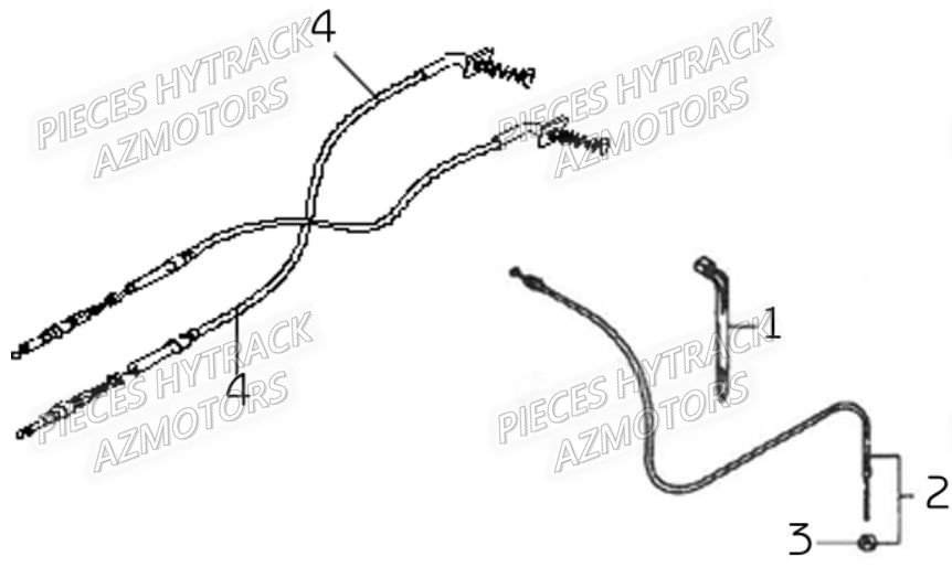 Cables De Frein HYTRACK Pieces Orgine Quad HY_50-SX-Girly