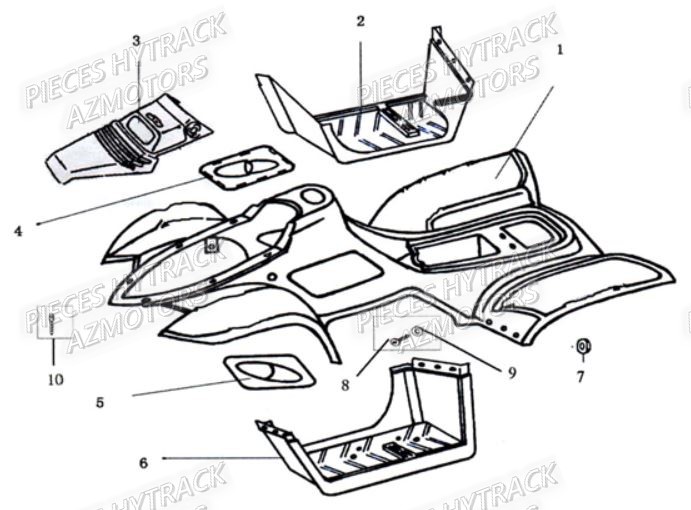 Carrosserie HYTRACK Pieces Orgine Quad HY_50-SX-Girly