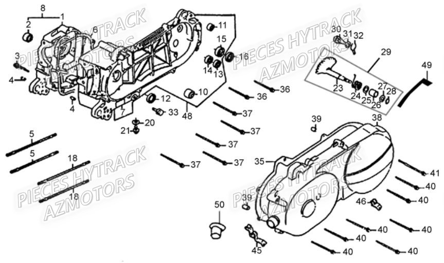 CARTER BAS MOTEUR pour HY50-SX