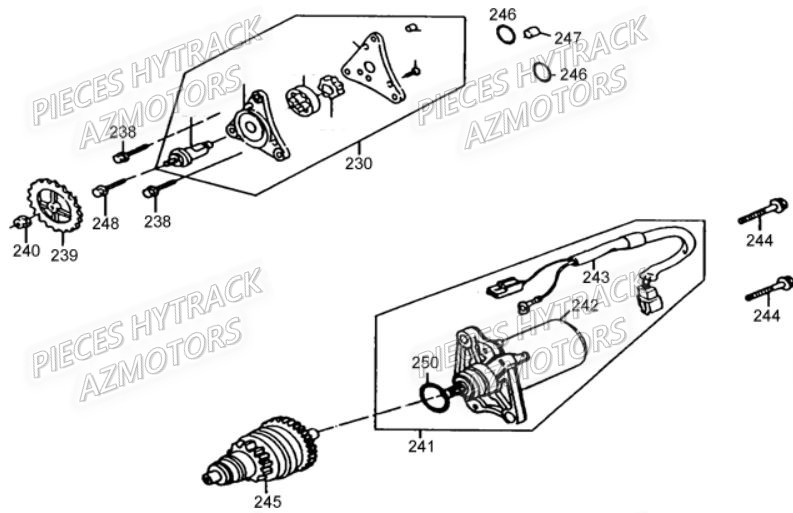 Demarreur HYTRACK Pieces Orgine Quad HY_50-SX-Girly