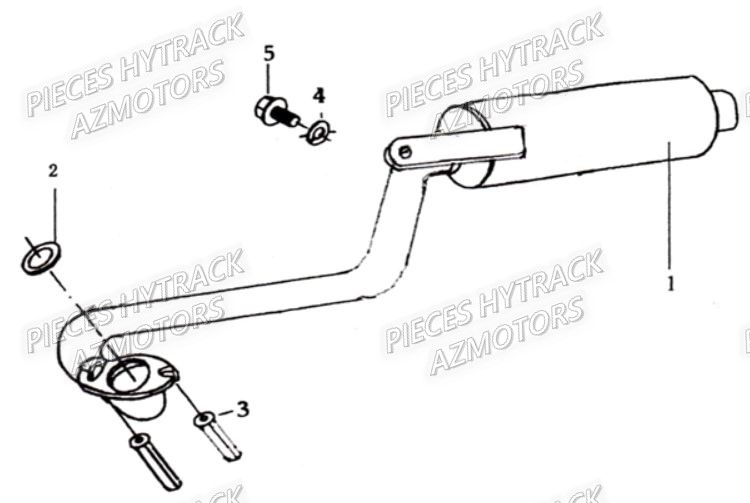 Echappement HYTRACK Pieces Orgine Quad HY_50-SX-Girly