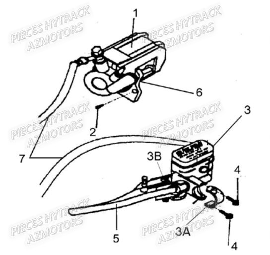 Frein Arriere HYTRACK Pieces Orgine Quad HY_50-SX-Girly
