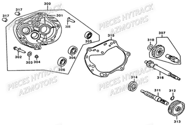 Transmission HYTRACK Pieces Orgine Quad HY_50-SX-Girly