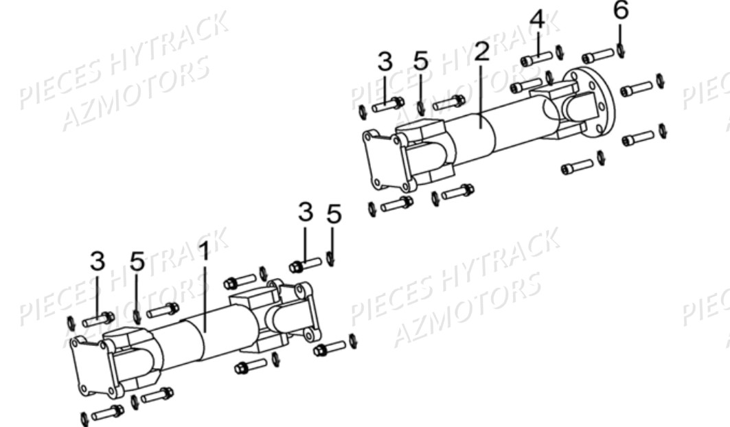 CARDANS AVANT ET ARRIERE AZMOTORS HY500IS HY510IS