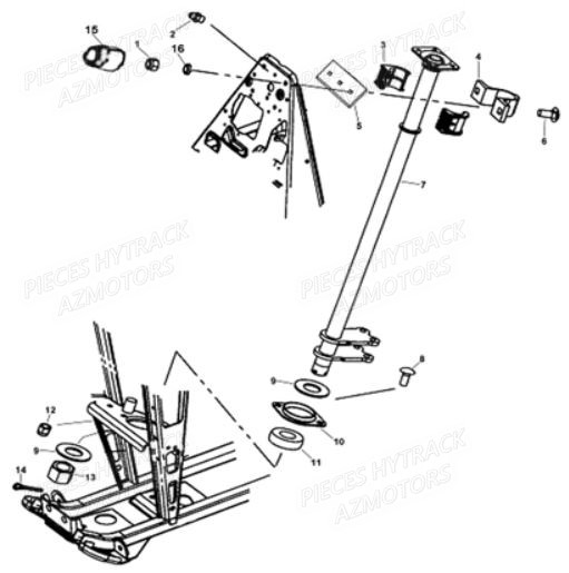 COLONNE_DE_DIRECTION HYTRACK Pièces Quad HY410S