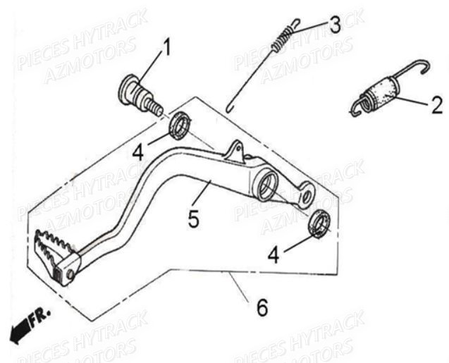 Pedale De Frein HYTRACK Pièces Quad HY500IS HY510IS