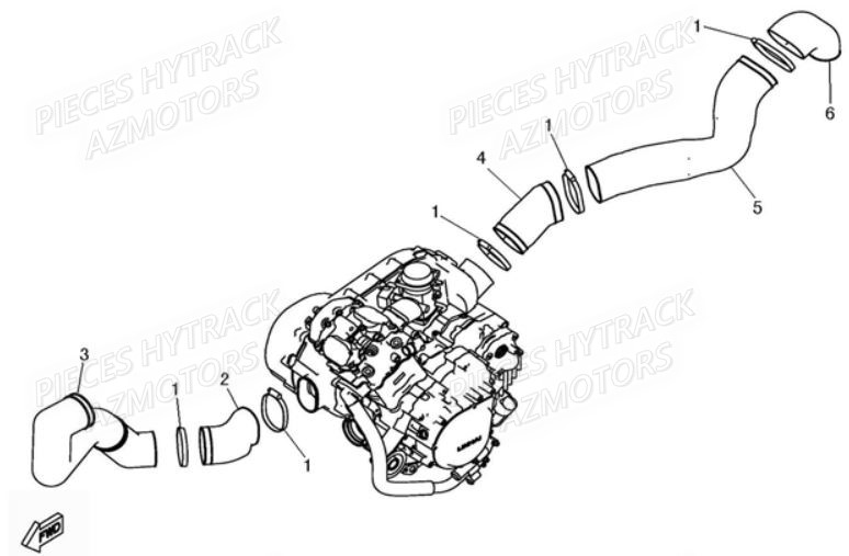 Prises D Air HYTRACK Pièces Quad HY500IS HY510IS