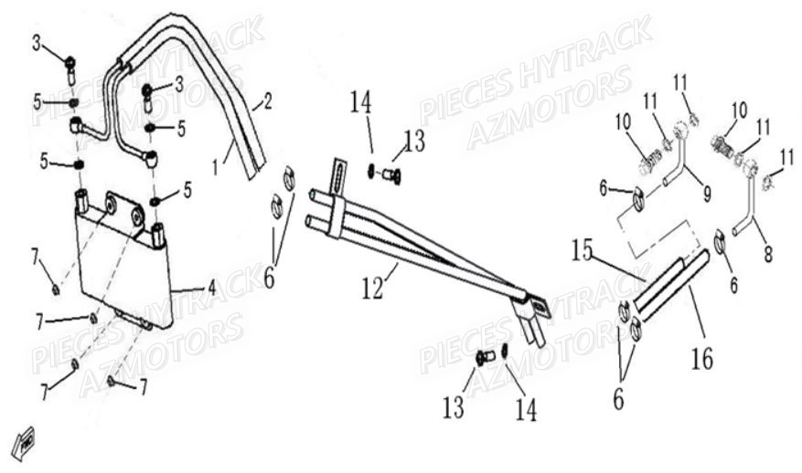 Radiateur A Huile HYTRACK Pièces Quad HY500IS HY510IS