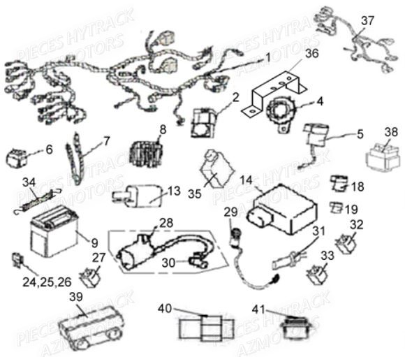 Systeme Electrique HYTRACK Pièces Quad HY500IS HY510IS