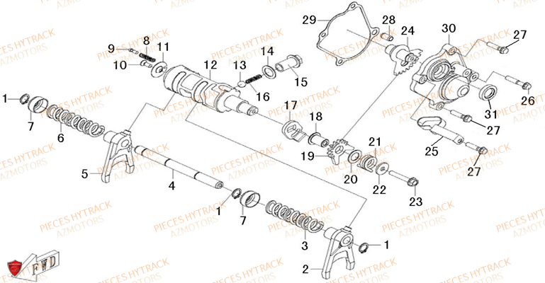 BARILLET HYTRACK Pieces Origine Quad HY510S