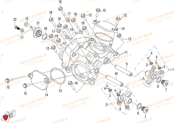 CACHE-CULBUTEURS HYTRACK Pieces Origine Quad HY510S