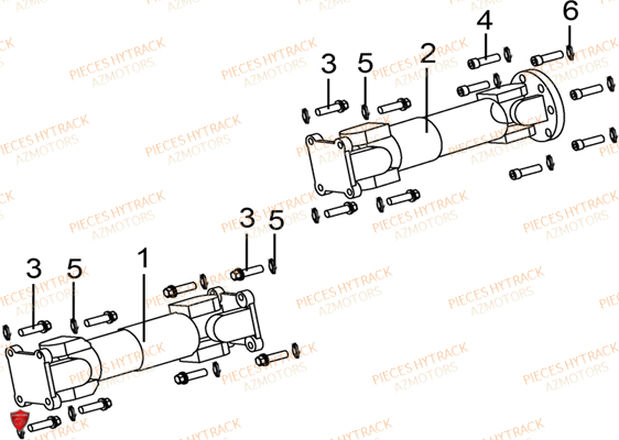 Cardans Avant Et Arriere HYTRACK Pieces Quad HY500S HY510S Carbu 4x4