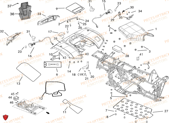 CARROSSERIE ARRIERE pour HY500S HY510S