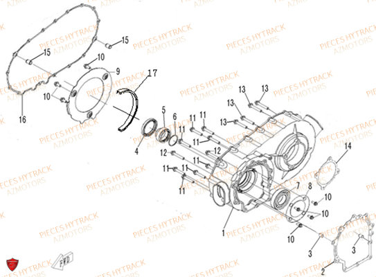 Carter Variateur HYTRACK Pieces Quad HY500S HY510S Carbu 4x4
