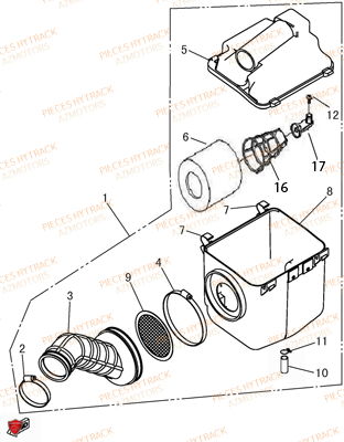 FILTRE A AIR AZMOTORS HY500S HY510S