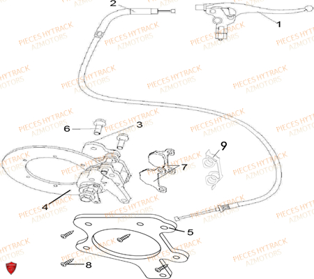 FREIN DE PARC A CABLE AZMOTORS HY500S HY510S