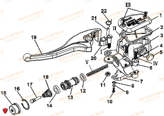 Maitre Cylindre Avant AZMOTORS Pieces Quad HY510S Carbu 4x4