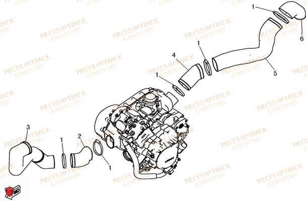 Prises D Air AZMOTORS Pieces Quad HY510S Carbu 4x4