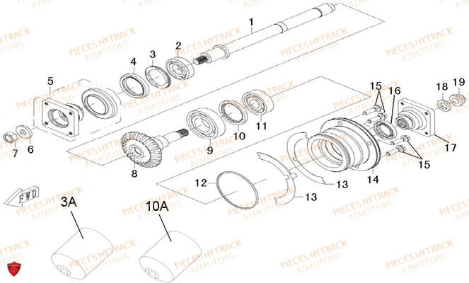 Transmission Ii HYTRACK Pieces Quad HY500S HY510S Carbu 4x4