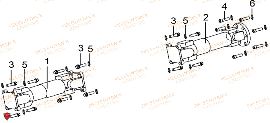 Cardans Avant Et Arriere HYTRACK Pieces Quad HY500T T3