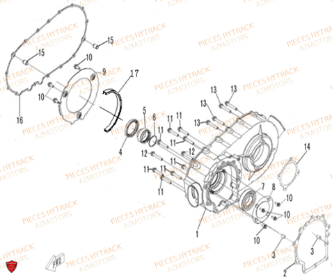 Carter Variateur HYTRACK Pieces Quad HY500T T3