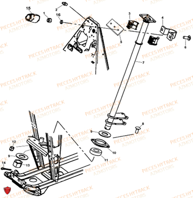 Colonne De Direction HYTRACK Pieces Quad HY500T T3