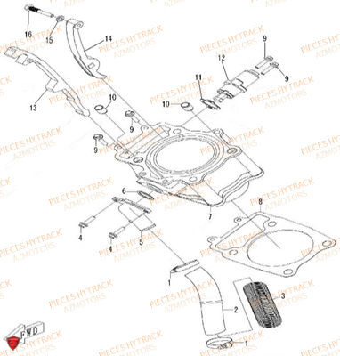Cylindre HYTRACK Pieces Quad HY500T T3