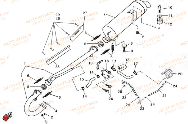 ECHAPPEMENT pour HY500T T3