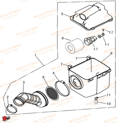 Filtre A Air HYTRACK Pieces Quad HY500T T3