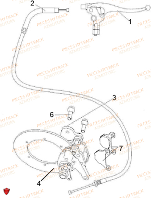 Frein De Parc A Cable HYTRACK Pieces Quad HY500T T3