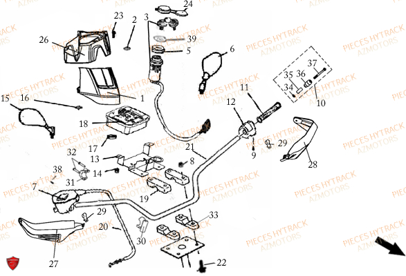 GUIDON pour HY500T T3