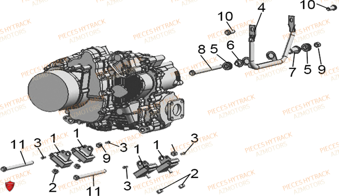 Moteur HYTRACK Pieces Quad HY500T T3