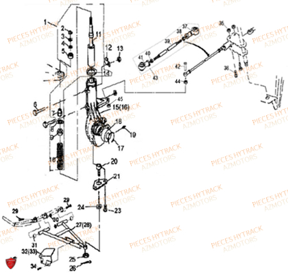 SUSPENSIONS AVANT pour HY500T T3