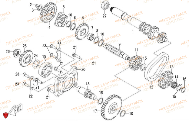 Transmission I HYTRACK Pieces Quad HY500T T3