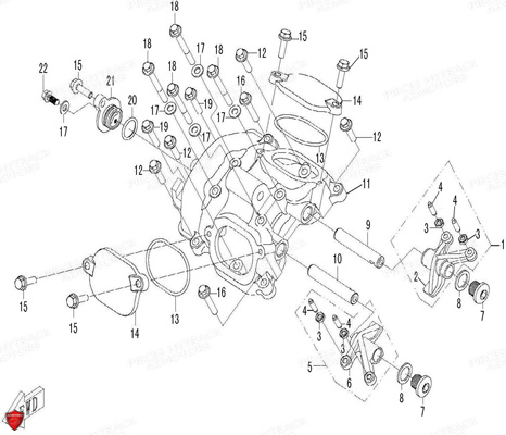 CACHE-CULBUTEURS pour HY500T T3 EPS