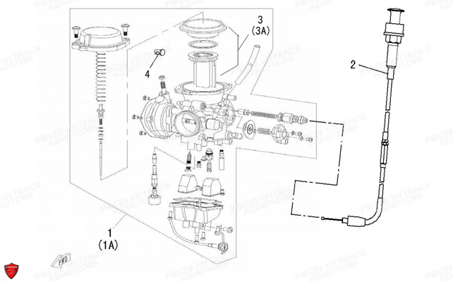 Carburateur HYTRACK Pieces Quad HY500T EPS T3