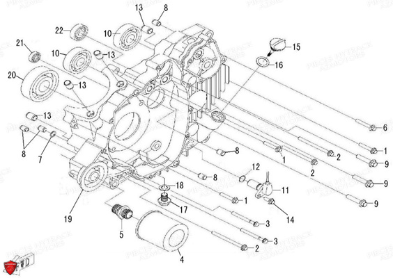 Carter Moteur Gauche HYTRACK Pieces Quad HY500T EPS T3