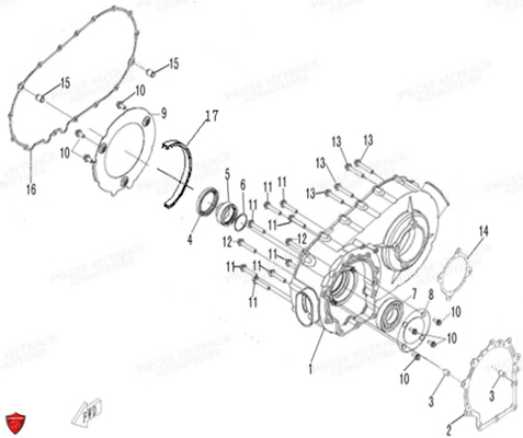 CARTER_VARIATEUR HYTRACK Pieces HYTRACK HY500T T3 EPS