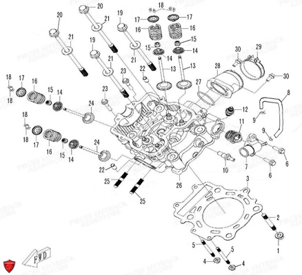 CULASSE pour HY500T T3 EPS