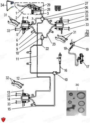 ENSEMBLE DE FREINAGE pour HY500T T3 EPS