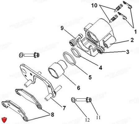 Etriers Droit HYTRACK Pieces Quad HY500T EPS T3