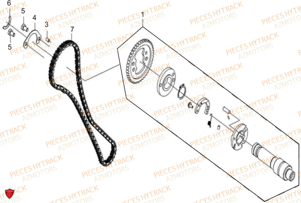 Arbre A Cames HYTRACK Pièces Quad HY500X 4X4