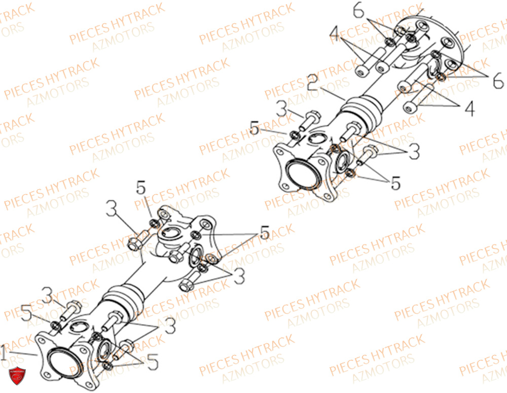 Cardans Avant Et Arriere HYTRACK Pièces Quad HY500X 4X4